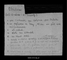 Obiedzino Górne. Files of Ciechanow district in the Middle Ages. Files of Historico-Geographical Dictionary of Masovia in the Middle Ages