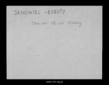 Janowiec-Boruty. Files of Mlawa district in the Middle Ages. Files of Historico-Geographical Dictionary of Masovia in the Middle Ages