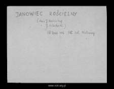 Janowiec-Kościelny. Files of Mlawa district in the Middle Ages. Files of Historico-Geographical Dictionary of Masovia in the Middle Ages