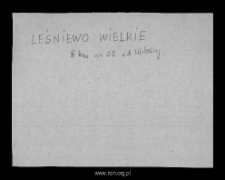 Leśniewo Wielkie. Files of Mlawa district in the Middle Ages. Files of Historico-Geographical Dictionary of Masovia in the Middle Ages