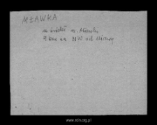 Mławka. Files of Mlawa district in the Middle Ages. Files of Historico-Geographical Dictionary of Masovia in the Middle Ages