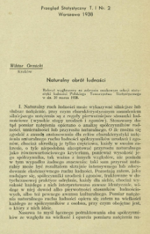 Naturalny obr&oacute;t ludności
