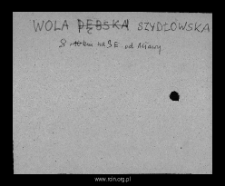 Wola Szydłowska. Files of Mlawa district in the Middle Ages. Files of Historico-Geographical Dictionary of Masovia in the Middle Ages