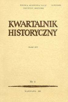 Kwartalnik Historyczny R. 95 nr 4 (1988). Title pages, Contents