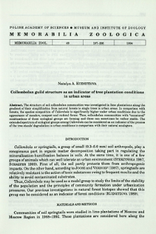 Collembolan guild structure as an indicator of tree plantation conditions in urban areas
