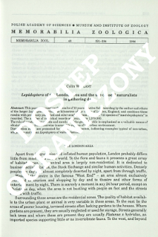 Lepidoptera of the London area and the use local naturalists in gathering data