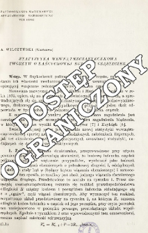Statystyka wewnątrzcząsteczkowa tworzyw o Łańcuchowej budowie cząsteczek