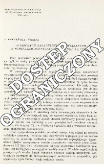 O pewnych zagadnieniach związanych z podziałem populacji normalnej na części