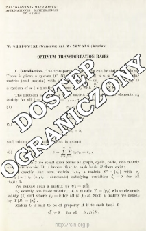 Optimum transportation bases
