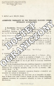 Asymptotic normality of the Wilcoxon statistic under divergent alternatives