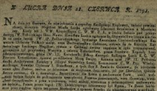 Z Łucka Dnja 28. Czerwca R. 1791. : [Inc.:] Na dniu 27 Czerwca, do oświadczenia z zapadłey Konstytucyi Rządowey, radości powszechney, obranym Magistrat Miasta Łucka ogłosiwszy solenność strzelaniem z Mozdzierzy [...]