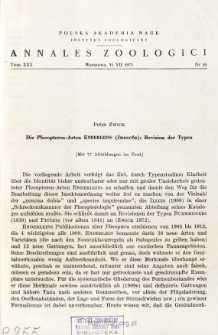 Die Plecopteren-Arten Enderleins (Insecta) : Revision der Typen