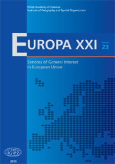 The provision of Services of General Interest in Europe: regional indices and types explained by socio-economic and territorial conditions
