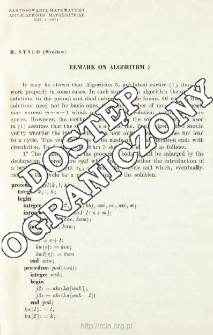 Remark on algorithm 5