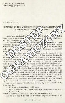 Remarks on the ambiguity of distance determination in Friedmann's cosmological model