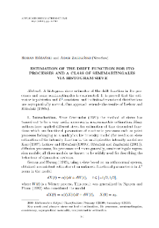 Estimation of the drift function for Ito processes and a class of semimartingales via histogram sieve