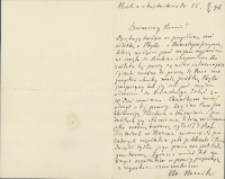 List Marcelego Nenckiego (1847-1901) do Leona Marchlewskiego (1869-1946) z 08.04.1896