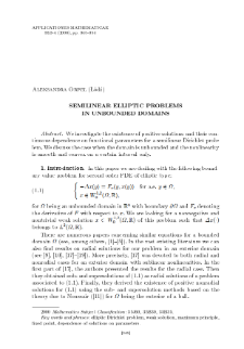 Semilinear elliptic problems in unbounded domains