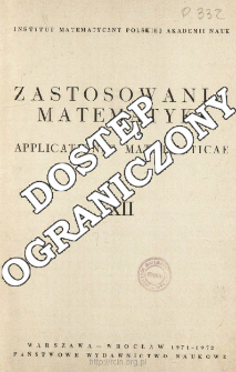 Zastosowania Matematyki = Applicationes Mathematicae, Spis treści i dodatki. T.12 (1971-1972)