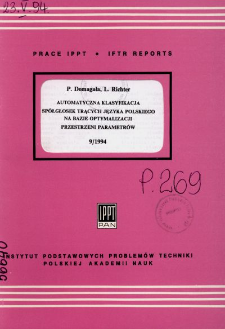 Automatyczna klasyfikacja spółgłosek trących języka polskiego na bazie optymalizacji przestrzeni parametrów