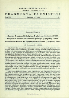Materiały do znajomości fitofagicznych galasówek (Cynipidae) Polski = Materialy k poznaniû fitofagičeskih orehotvorok (Cynipidae) Pol'ši