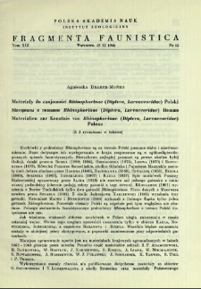 Materiały do znajomości Rhinophorinae (Diptera, Larvaevoridae) Polski = Materialy k poznani&ucirc; Rhinophorinae (Diptera, Larvaevoridae) Pol'&scaron;i