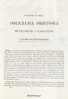 Spos&oacute;b ścisły obliczania objętości wykop&oacute;w i nasyp&oacute;w