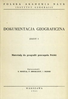 Materiały do geografii przemysłu Polski
