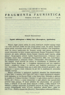 Zapiski afidologiczne z Babiej G&oacute;ry (Homoptera, Aphidodea)