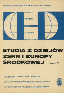 Studia z Dziejów ZSRR i Europy Środkowej. T. 4 (1968), Reviews