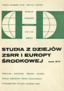 Studia z Dziejów ZSRR i Europy Środkowej. T. 14 (1978), Reviews