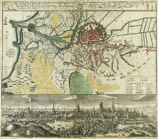 Die k&ouml;nigl. polnische u. preussische Hansee- und Handels- Stadt Dantzig, poln. Gdansko [...] in einem richtigen Plan und Prospect nebst Anzeige der Russ-Saachssischen Belagerung A. 1734 = Urbs Hanseatica Borussiae Polonicae Dantiscum vel gedanum, polon. Gdansko [...] ichno- et Scenographice representata, exhibens simul Russico-Saxonicam, quae A. 1734 contigit, obsidionem