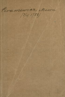 Mowa w Dzien Rocznicy Otwarcia Towarzystwa Do Ksiąg Elementarnych na Sessyi Dnia 7. Marca Roku 1782