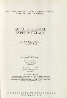 Acta Biologiae Experimentalis. Vol. 24, No 2, 1964