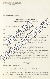 A Runge-Kutta-Like method with exponential correction