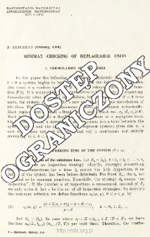 Minimax checking of replaceable units