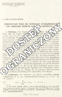 Bemerkungen &uuml;ber die zentralen unvollst&auml;ndigen und absoluten momente der P&oacute;lya-varteilung