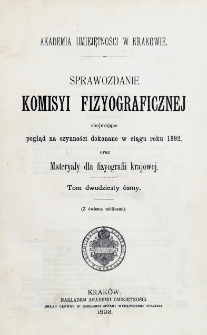 Sprawozdanie Komisji Fizjograficznej T. 28 (1892)