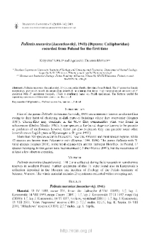 Pollenia moravica (Jacentkovsk&yacute;, 1941) (Diptera: Calliphoridae) recorded from Poland for the first time