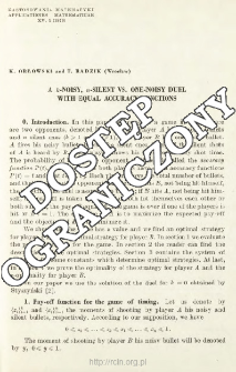 A k-noisy, n-silet vs. one-noisy duel with equal accuracy functions
