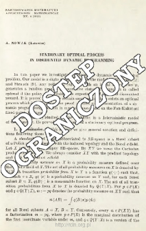 Stationary optimal process in discounted dynamic programming