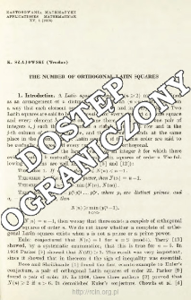 The number of orthogonal Latin squares