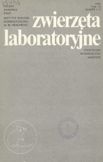 Zwierzęta laboratoryjne, Tom 19 zeszyt 1-2=Laboratory animals