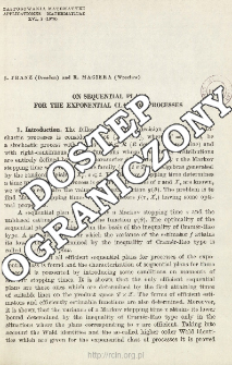 On sequential plans for the exponential class of processes