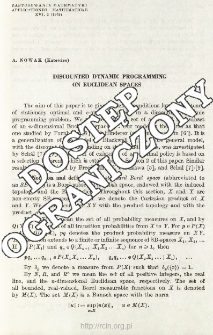 Discounted dynamic programming on Euclidean spaces