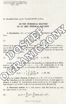 On the numerical solution of an Abel integral equation