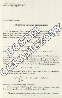 On random discrete distributions