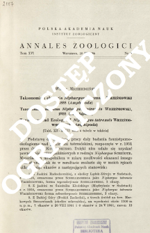 Taksonomia i ekologia Niphargus tetrensis Wrzesniowski 1888 (Amphipoda) : [Tabl. XII-XVIII oraz 4 tabele w tekście]