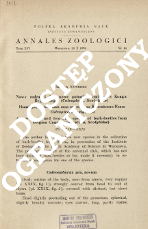 Nowy rodzaj i dwa nowe gatunki kornik&oacute;w z Konga Bellgijskiego (Coleoptera, Scolytidae) : [Pl. XXIX-XXX]