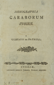 Monographia Caraborum Sveciae